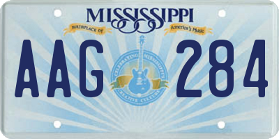 MS license plate AAG284