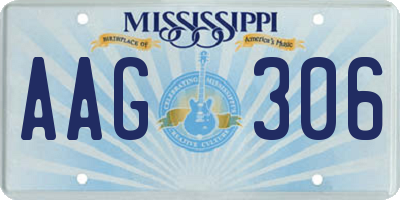 MS license plate AAG306