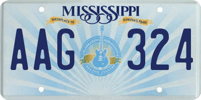 MS license plate AAG324