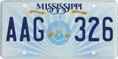 MS license plate AAG326