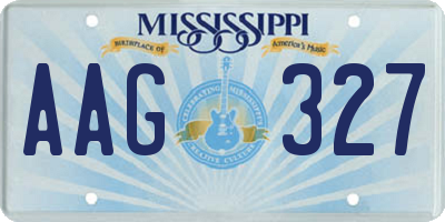 MS license plate AAG327