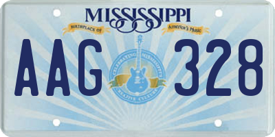 MS license plate AAG328