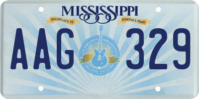 MS license plate AAG329