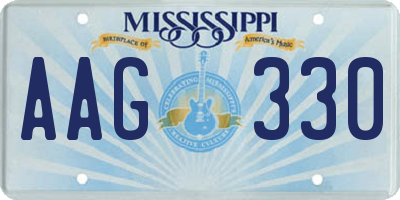 MS license plate AAG330