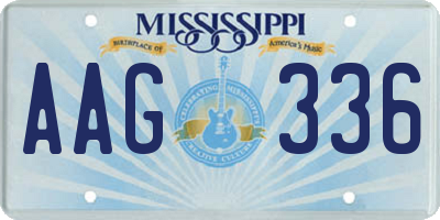 MS license plate AAG336