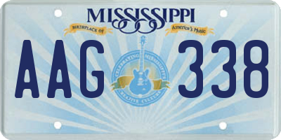 MS license plate AAG338