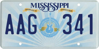 MS license plate AAG341