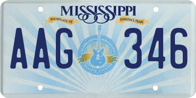 MS license plate AAG346