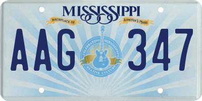 MS license plate AAG347