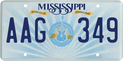 MS license plate AAG349