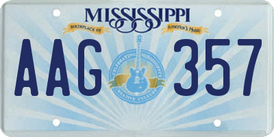 MS license plate AAG357