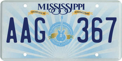 MS license plate AAG367