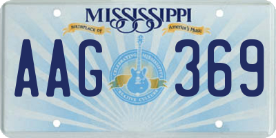 MS license plate AAG369