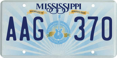 MS license plate AAG370