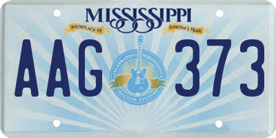 MS license plate AAG373