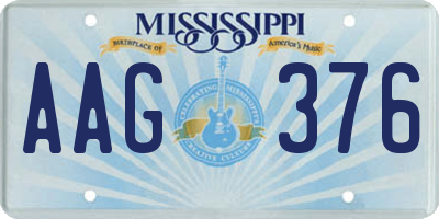 MS license plate AAG376