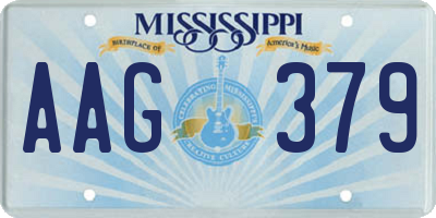 MS license plate AAG379