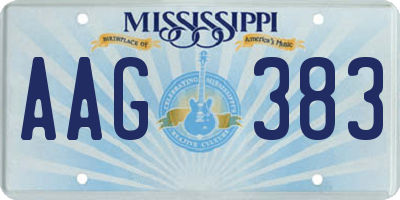 MS license plate AAG383