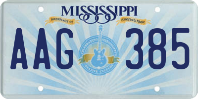 MS license plate AAG385