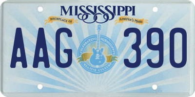 MS license plate AAG390