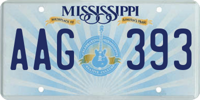 MS license plate AAG393