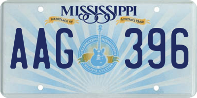 MS license plate AAG396