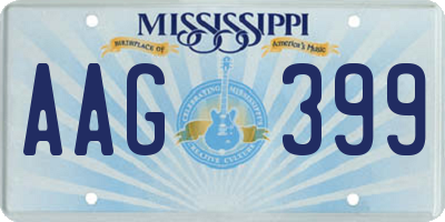 MS license plate AAG399