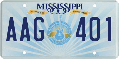 MS license plate AAG401