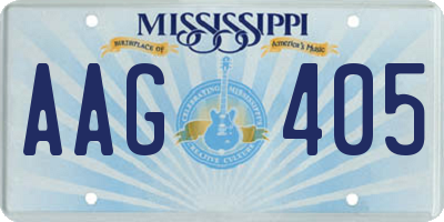 MS license plate AAG405