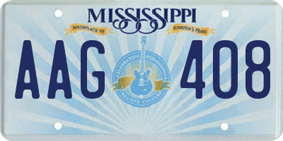 MS license plate AAG408