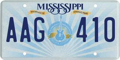 MS license plate AAG410