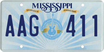 MS license plate AAG411