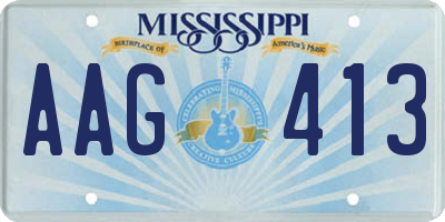 MS license plate AAG413