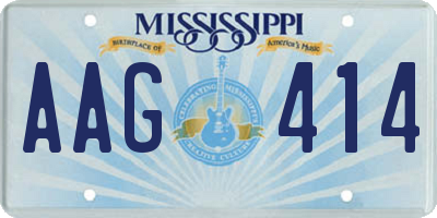 MS license plate AAG414