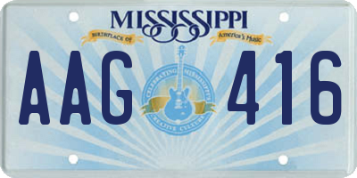 MS license plate AAG416