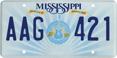 MS license plate AAG421