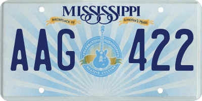 MS license plate AAG422