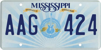 MS license plate AAG424