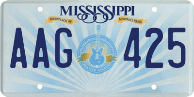 MS license plate AAG425