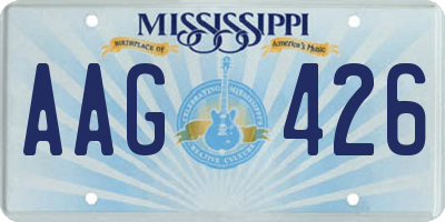 MS license plate AAG426