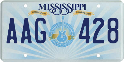 MS license plate AAG428