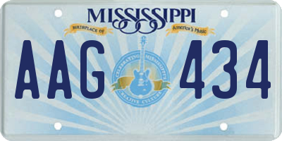 MS license plate AAG434