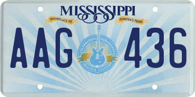 MS license plate AAG436