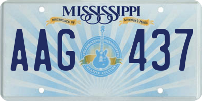 MS license plate AAG437