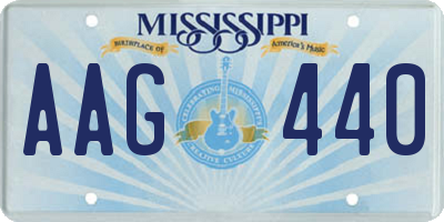 MS license plate AAG440