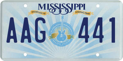 MS license plate AAG441