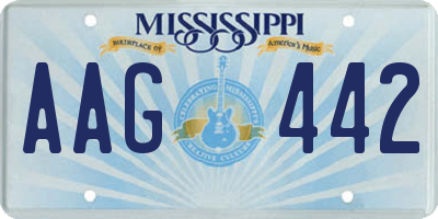 MS license plate AAG442