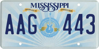 MS license plate AAG443