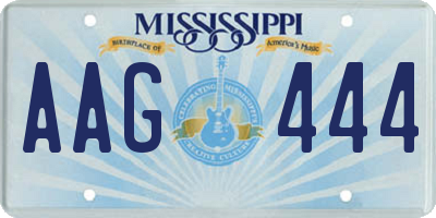 MS license plate AAG444