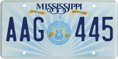 MS license plate AAG445